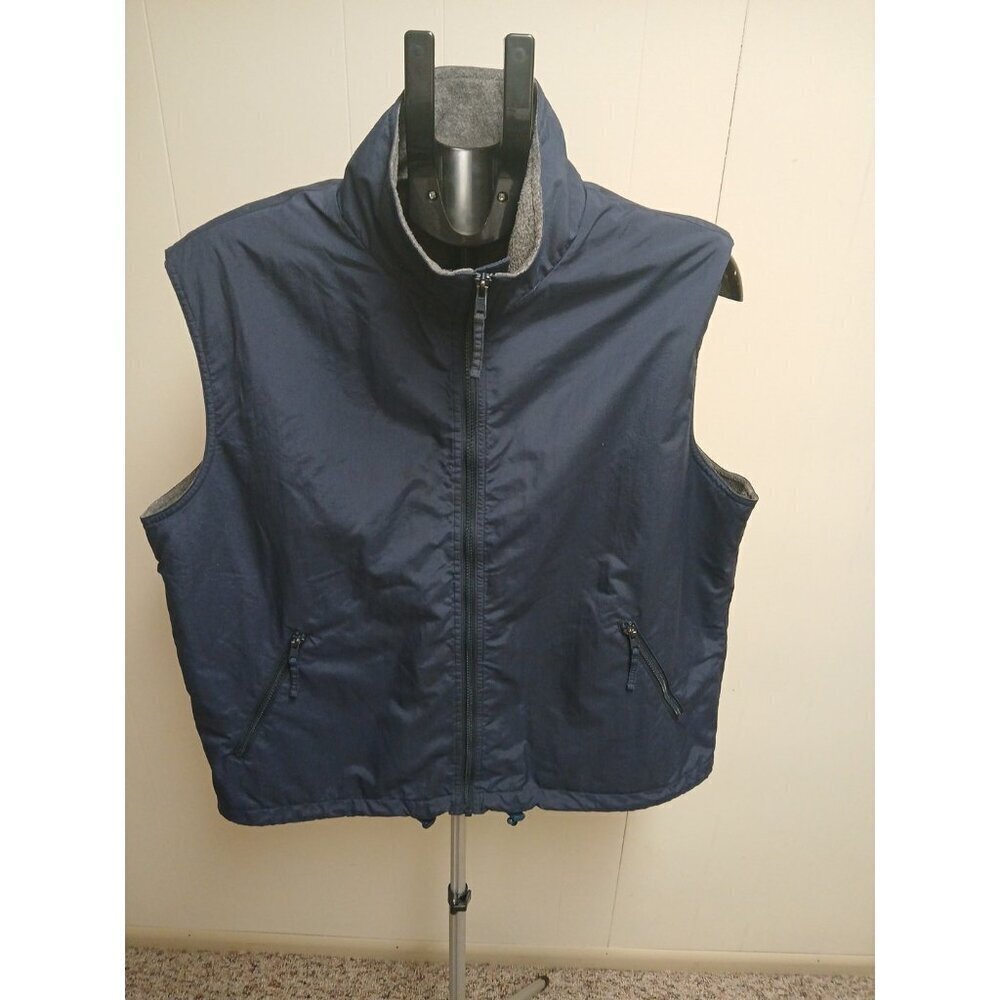 LL Bean Vest Mens Large Fleece Lined Full Zip Hiker Pockets